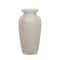 10.5&#x22; White &#x26; Gray Round Art Glass Vase